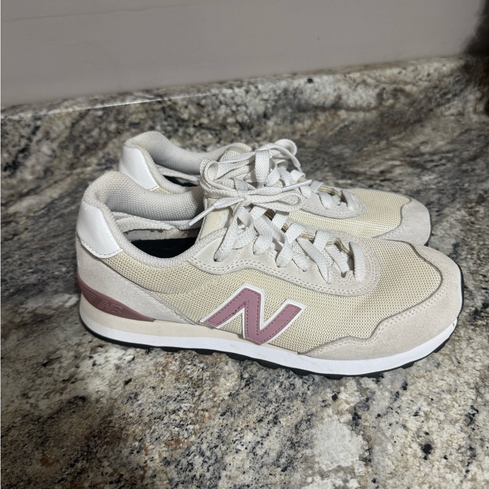 New Balance Women's Beige and Pink Sneakers